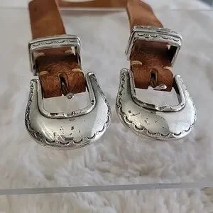 Stillwater Double Buckle Belt Tan Leather sz26  Bin7 stillwater | Accessories | Stillwater Double Buckle Belt Tan  main image 3
